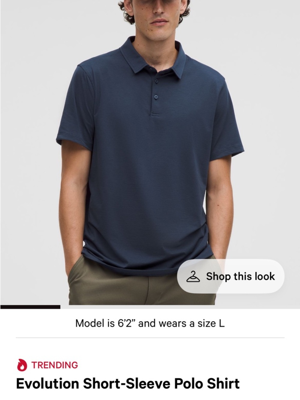 Lululemon Evolution Short-Sleeve Polo Shirt - Club Blue